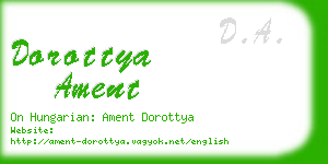 dorottya ament business card